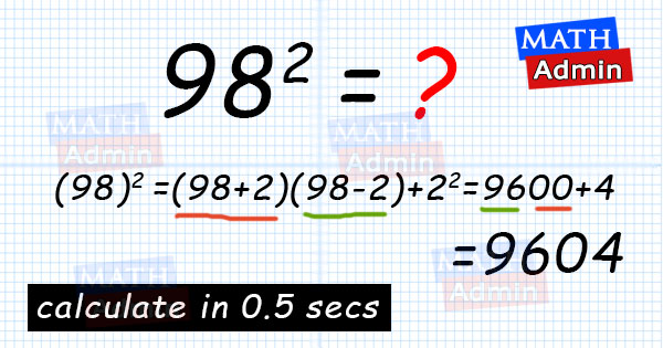 Square of a number near to 10^x