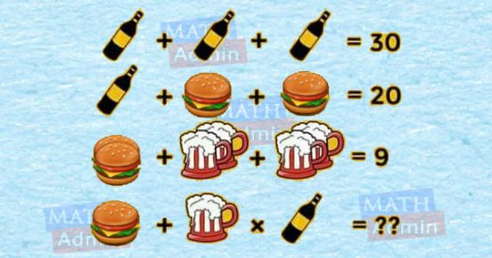 pictorial 4 solve fast food equation